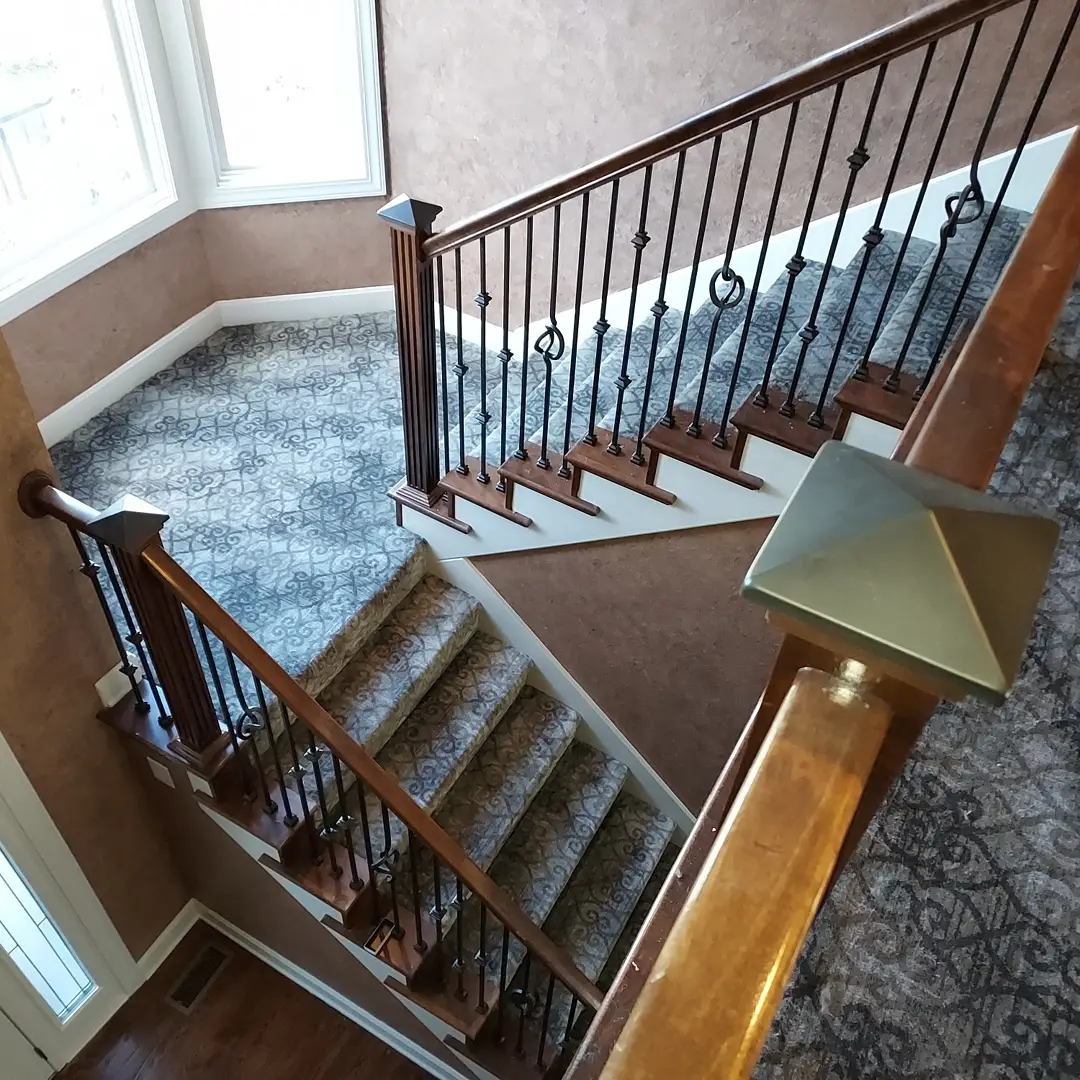 Stair runner created with Stanton Carpet by Elldaca Interiors