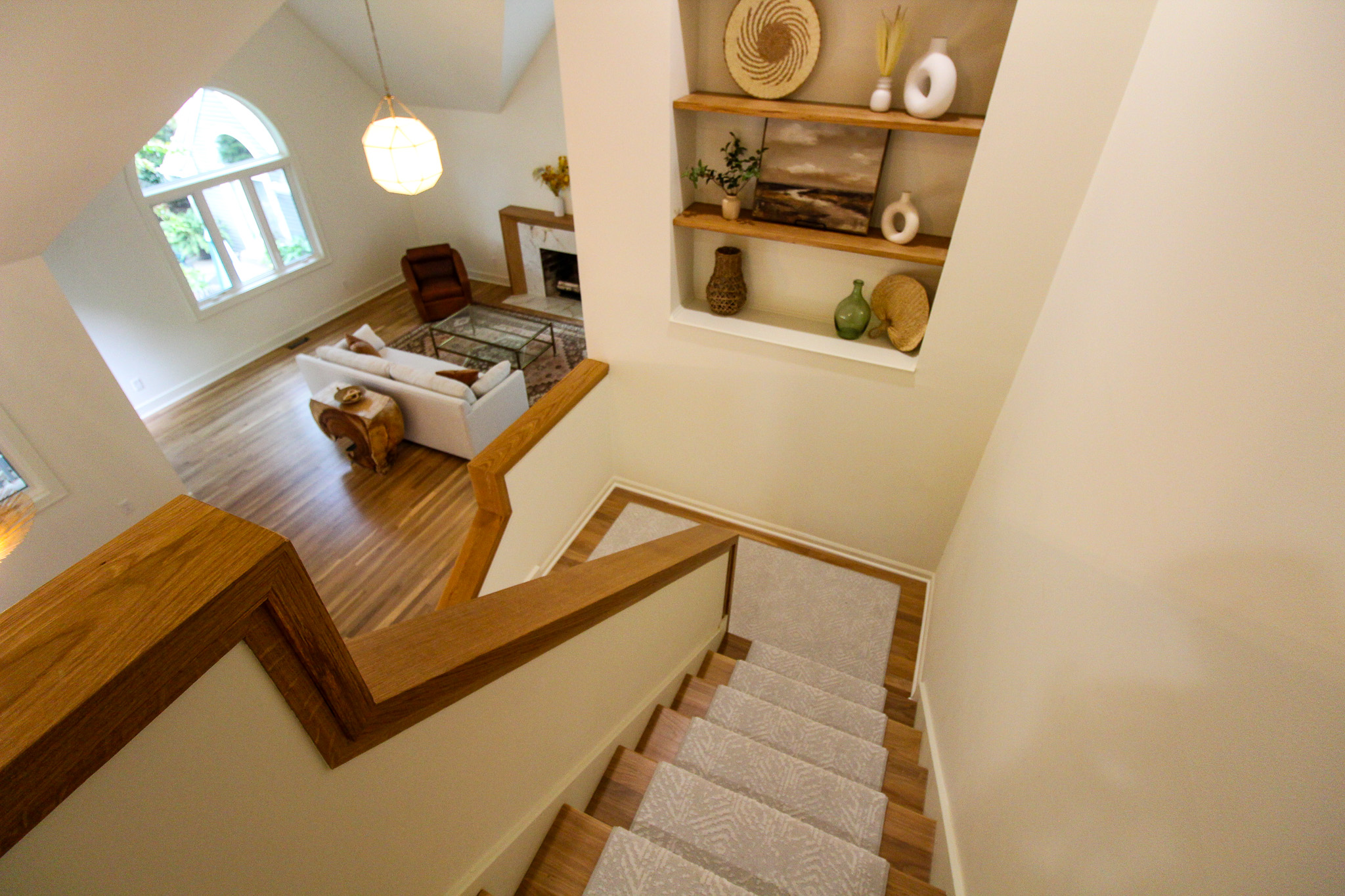 Stair runner created by Elldaca Interiors in Stilwell, KS